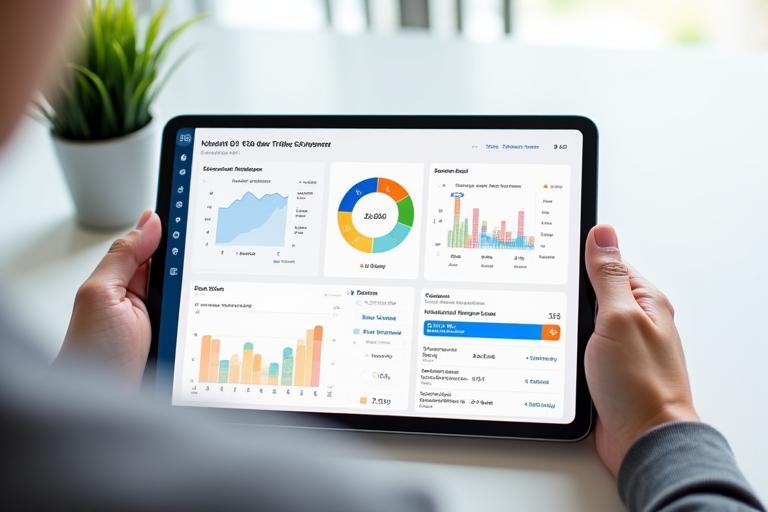 Screenshot of a wellness tracking dashboard with charts, goals, and progress indicators on a tablet